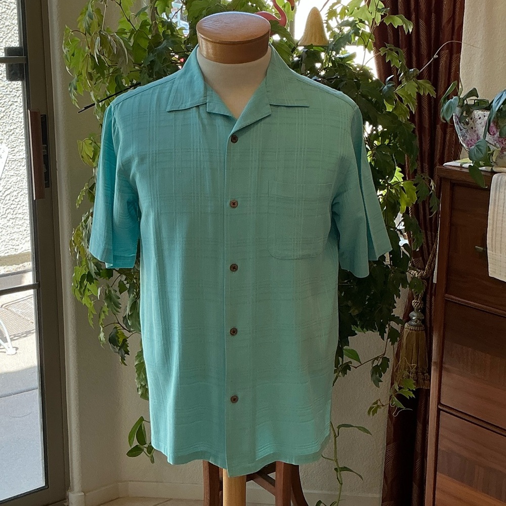 Men's Aqua Short Sleeve Shirt